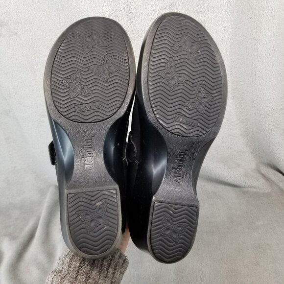 Alegria Shoes Womens EU 38 US 8-8.5 Maya Black Leather Mary Jane Clogs - Picture 8 of 13